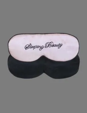 100% Silk Eye Mask - Sleeping Beauty - Porcelain & Black