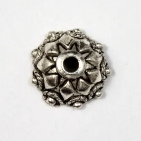 10mm Antique Silver Decorative Bead Cap #MCB031