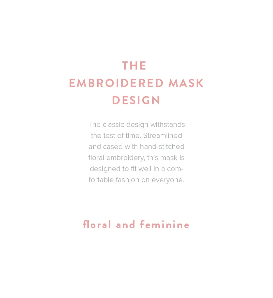 3 Universal Embroidered Masks
