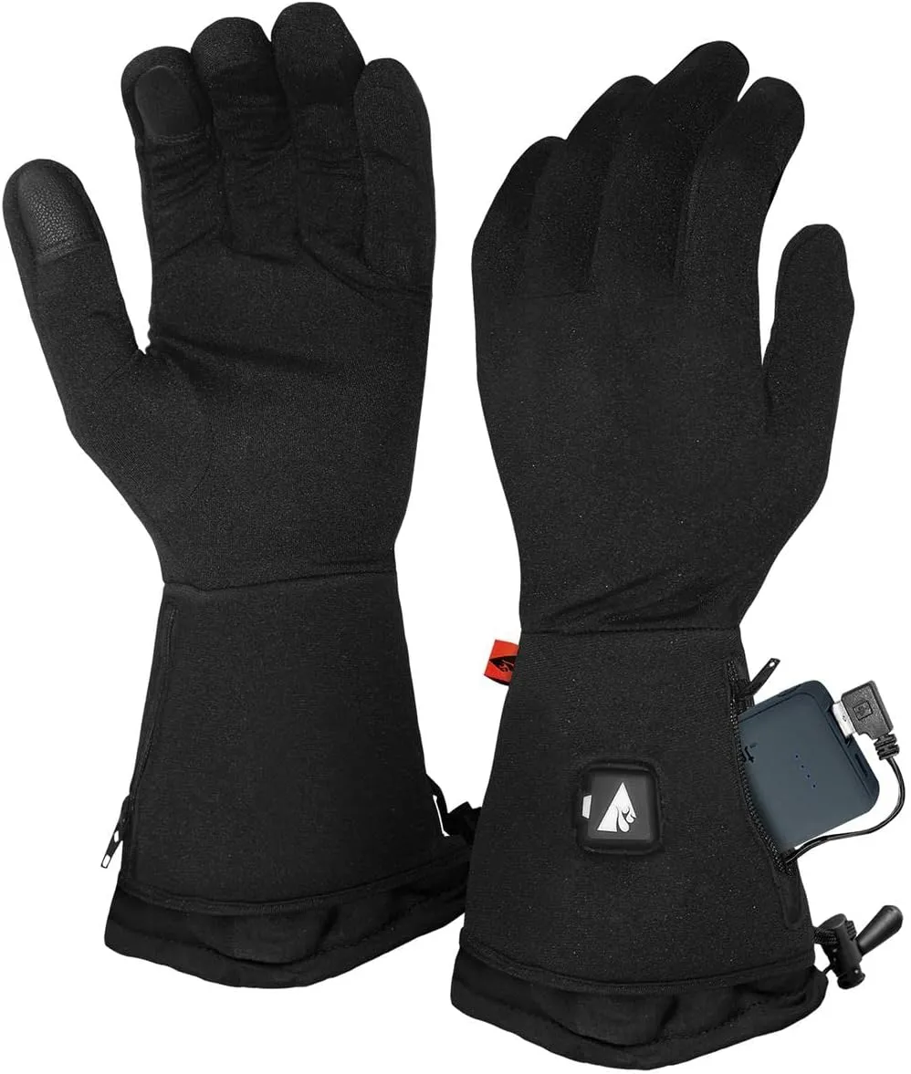 ActionHeat 5V Rechargeable Heated Glove Liners for Men, Battery Heated Gloves w/ 3-Heat Settings, Touch-Control
