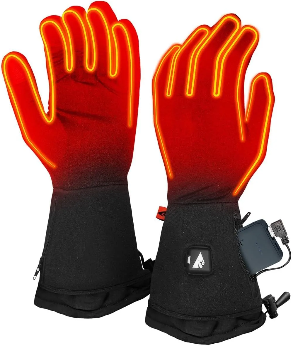 ActionHeat 5V Rechargeable Heated Glove Liners for Men, Battery Heated Gloves w/ 3-Heat Settings, Touch-Control