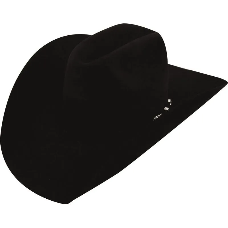 American Hat Co 10X Black Open Crown Felt Cowboy Hat