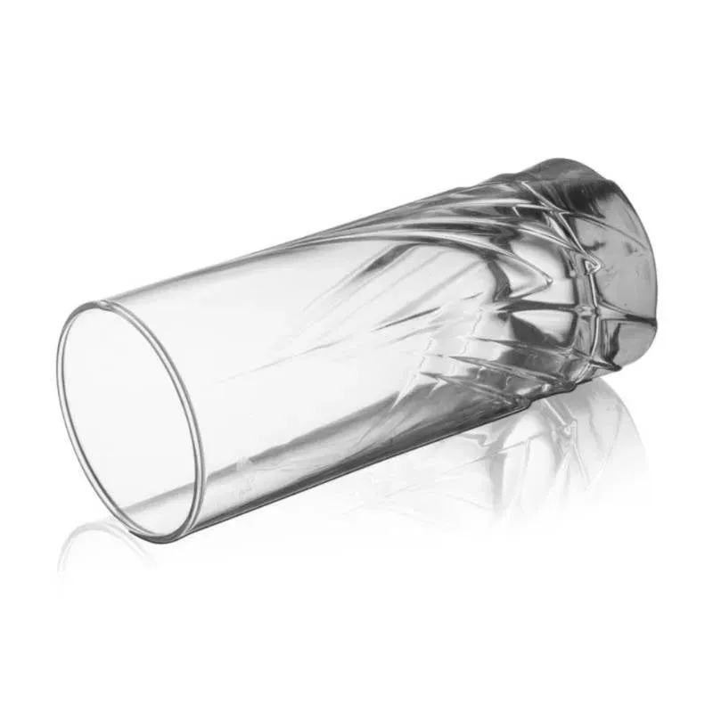 Anthea Hi Ball Glasses Clear Crystal Glassware | Set of 6 | 2 x 6 inches | 265ml