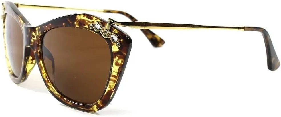 Arm Hot Designer Fashion Vintage Retro Rhinestone Womens Cat Eye Sunglasses