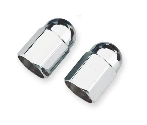 Barnett 704-80-62004 Chrome Tyre Valve Dust Caps (Pair) for Motorcycle/Trike/Car, aluminium, screw-on