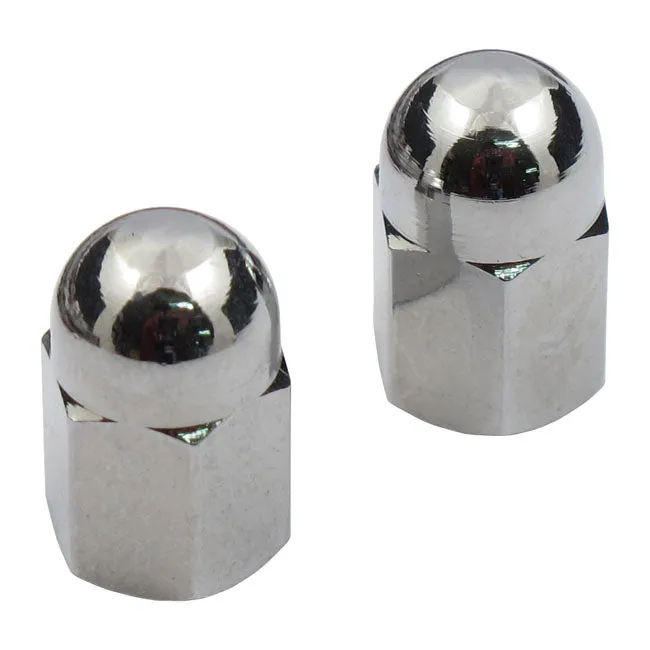 Barnett 704-80-62004 Chrome Tyre Valve Dust Caps (Pair) for Motorcycle/Trike/Car, aluminium, screw-on