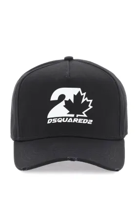 baseball cap with logoed patch