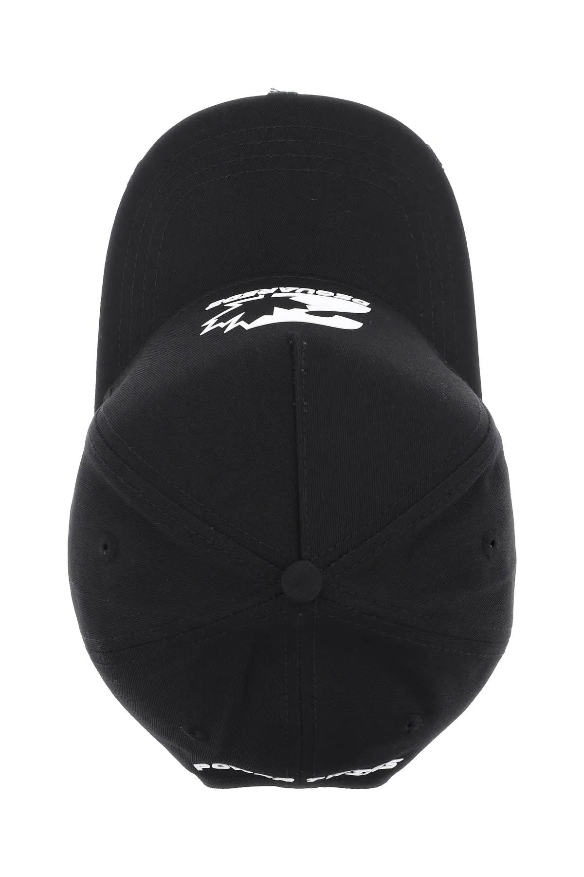 baseball cap with logoed patch
