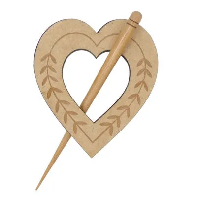 Beech Heart Shawl Pin