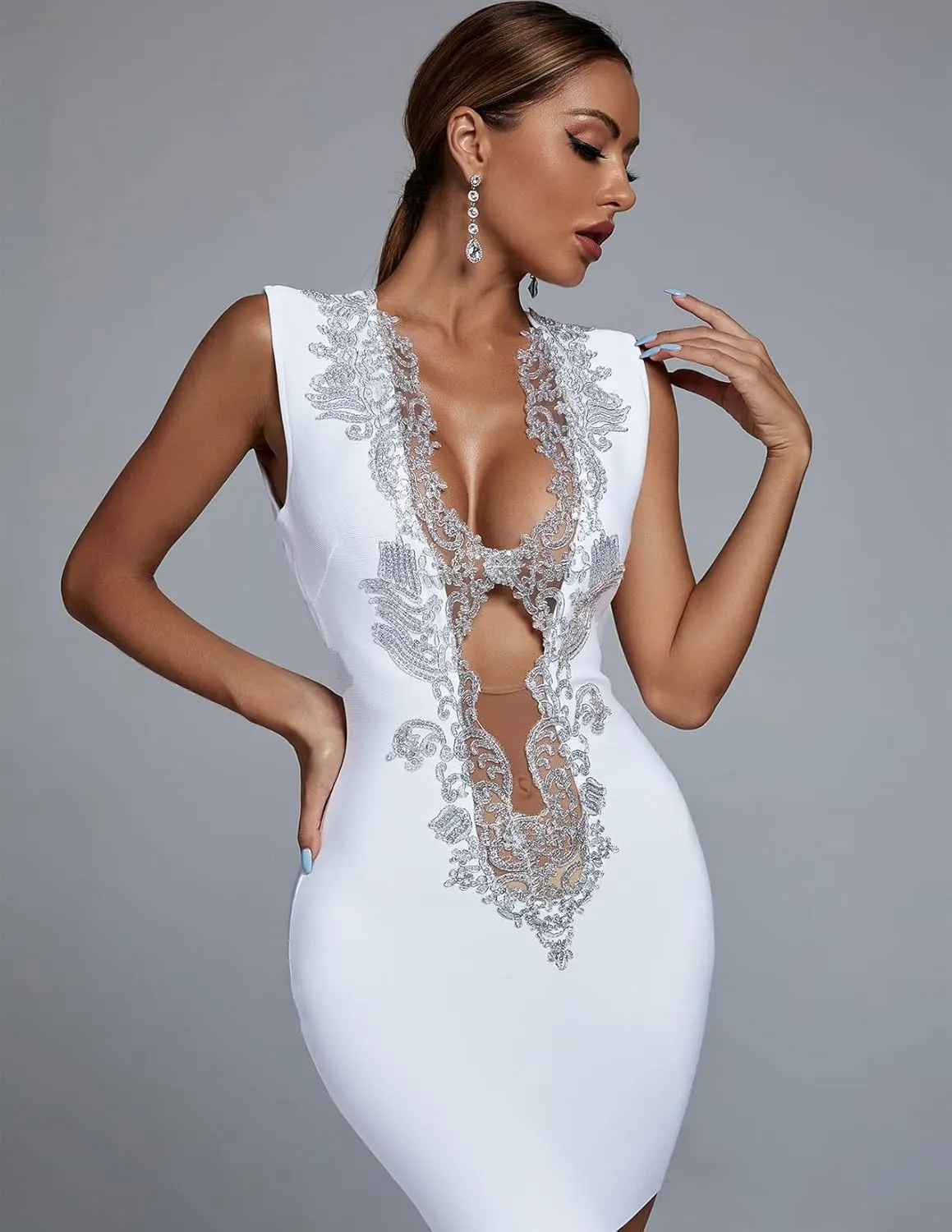 BELLA BARNETT Cut Out Mini Dresses Cocktail Dresses for Women Evening Party