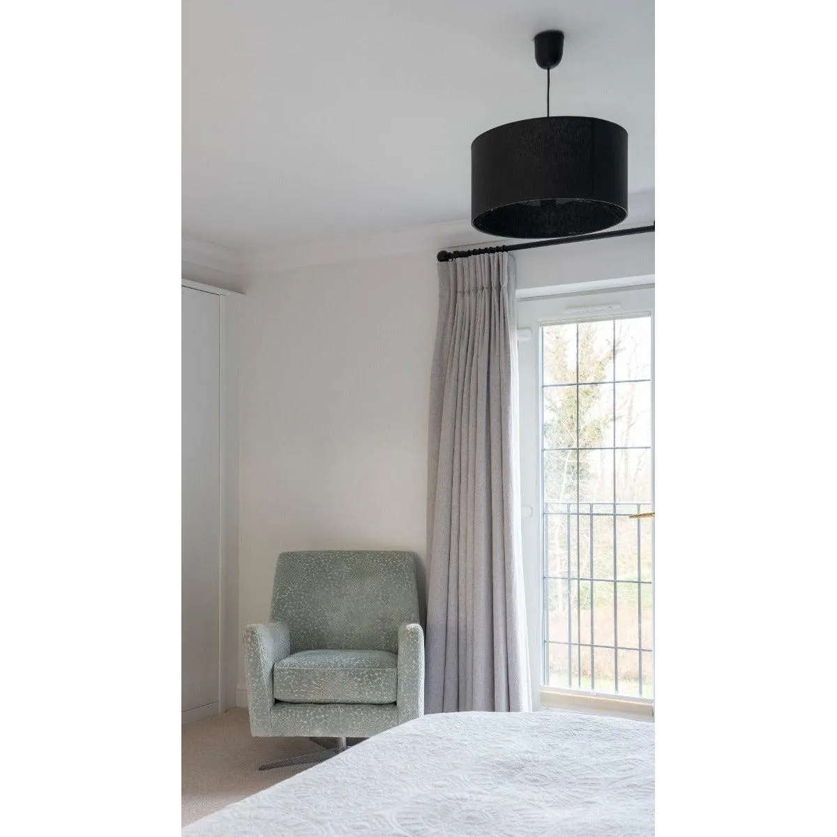 Black Hammered Ball Curtain Finial (pair) | From The Anvil