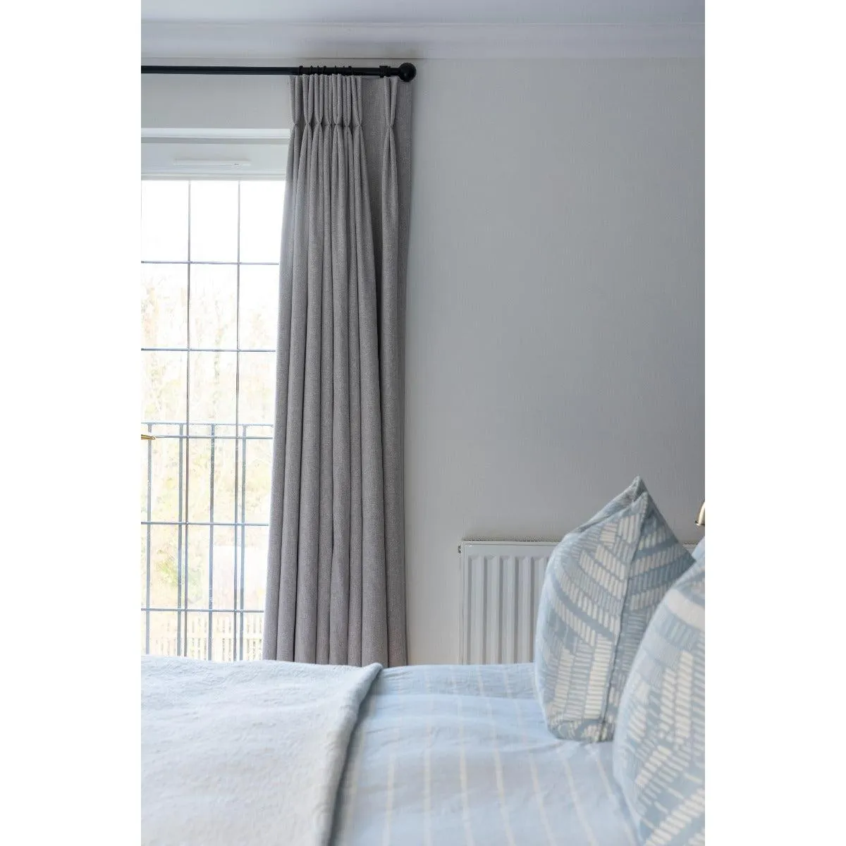Black Hammered Ball Curtain Finial (pair) | From The Anvil