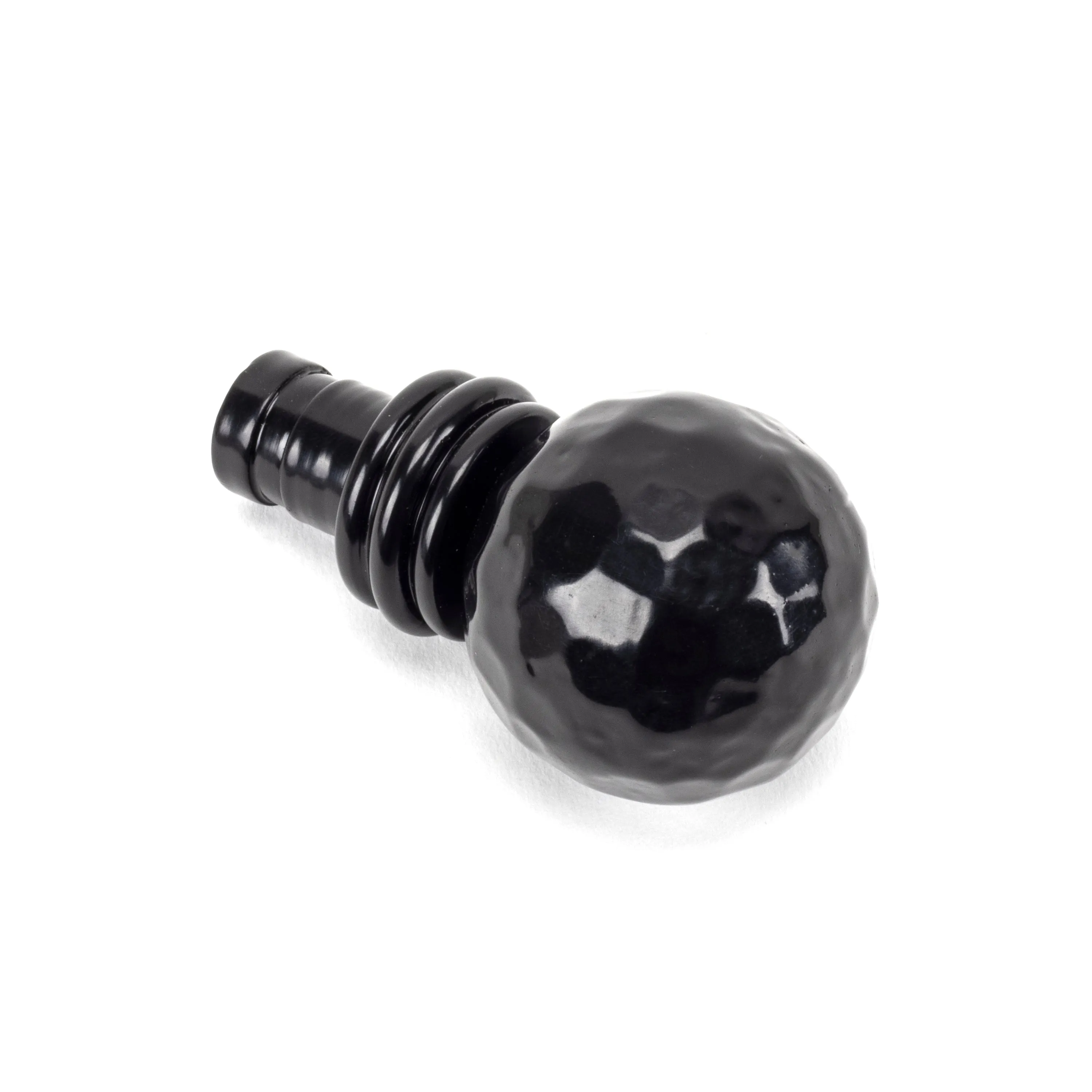 Black Hammered Ball Curtain Finial (pair) | From The Anvil