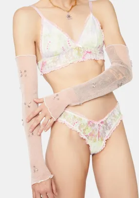 Blissfully Yours Sheer Glitter Gloves