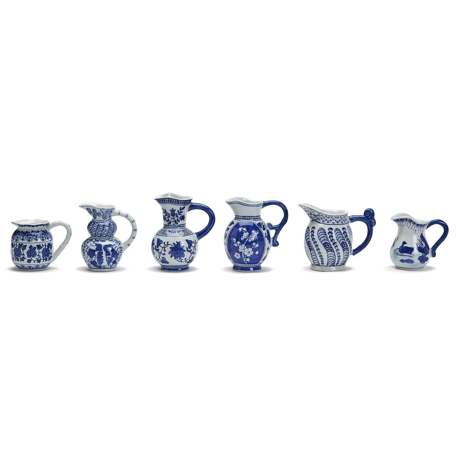 Blue and White Decorative Pitchers