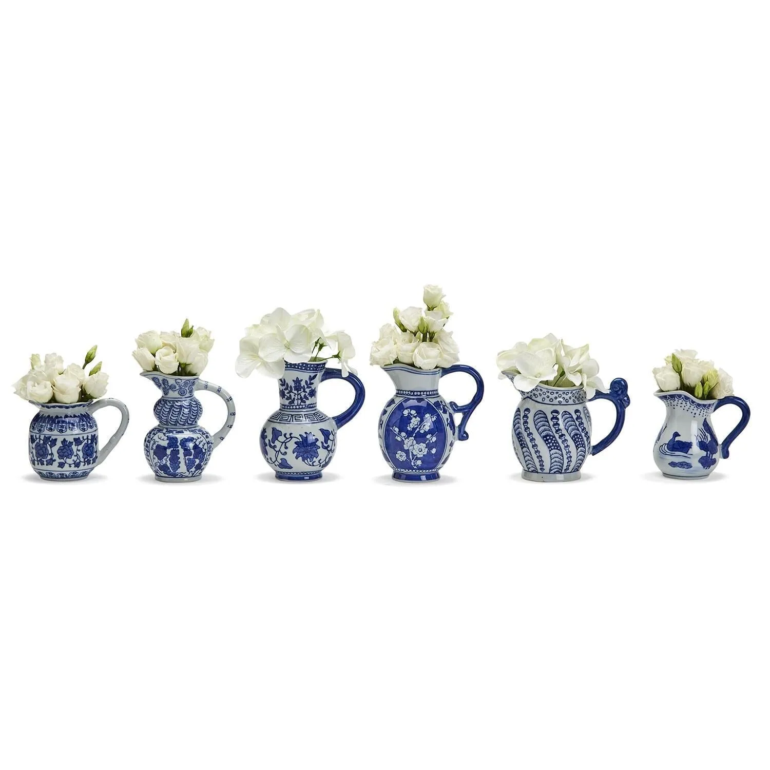 Blue and White Decorative Pitchers