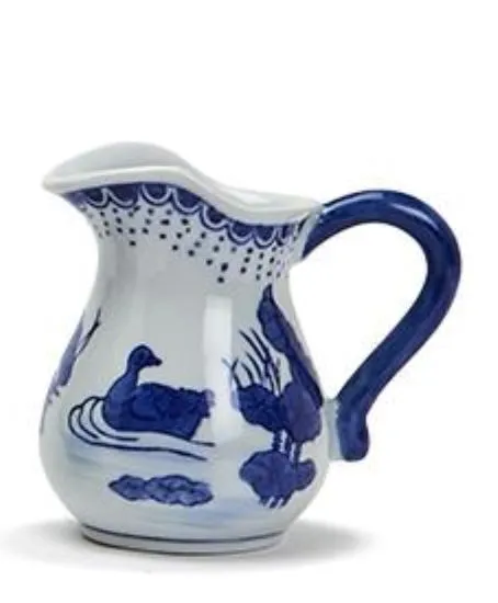 Blue and White Decorative Pitchers