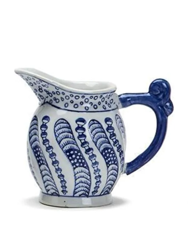Blue and White Decorative Pitchers