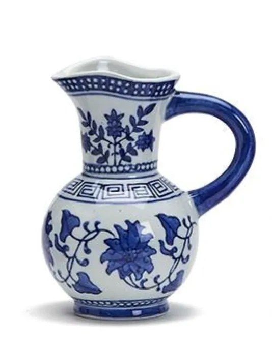 Blue and White Decorative Pitchers