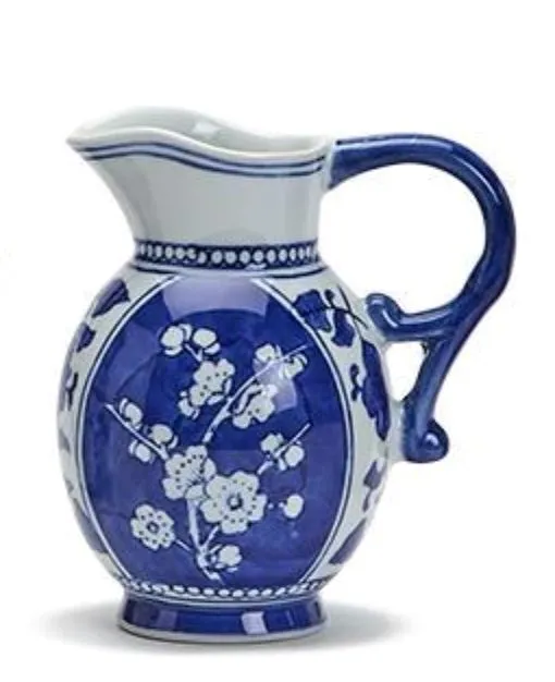 Blue and White Decorative Pitchers