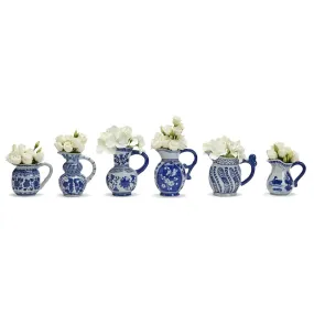 Blue and White Decorative Pitchers