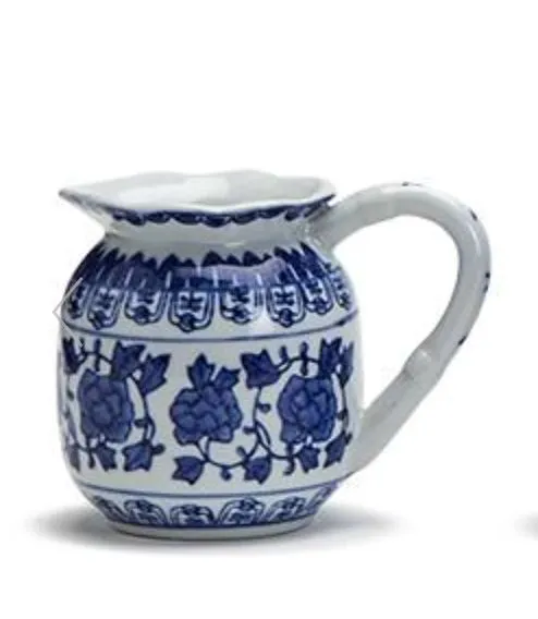 Blue and White Decorative Pitchers