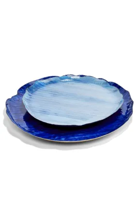 Blue Enamel Decorative Tray