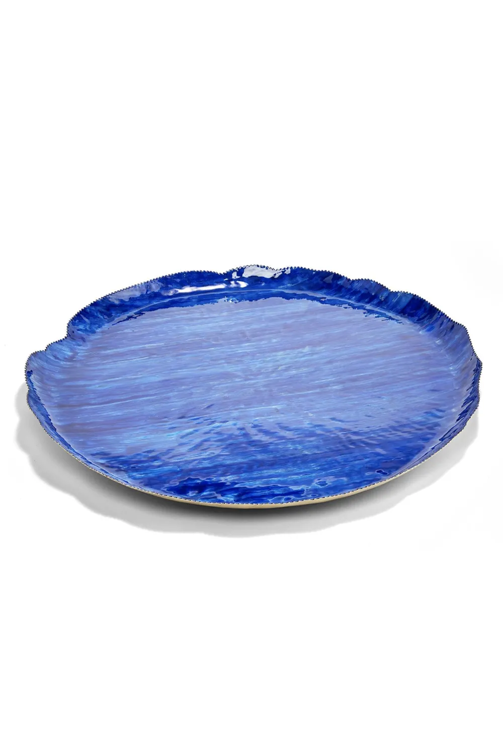 Blue Enamel Decorative Tray