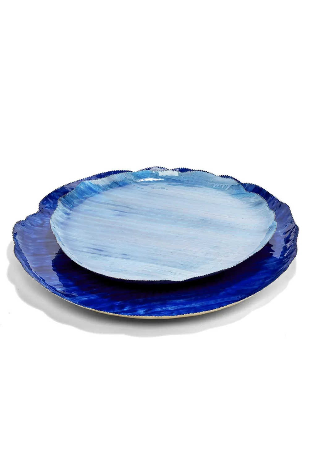 Blue Enamel Decorative Tray