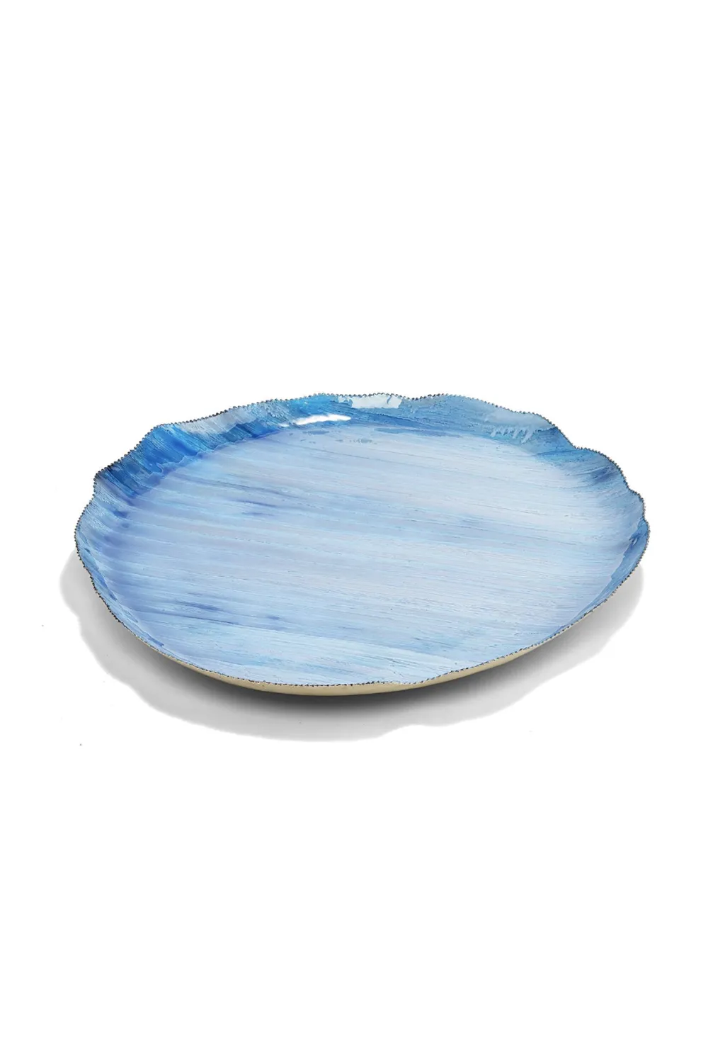 Blue Enamel Decorative Tray