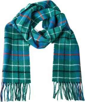 Briomhar Tartan Plaid Wool Scottish Scarf - 100% Lambswool Made in Scotland, Perfect Winter Scarf for Cold Weather