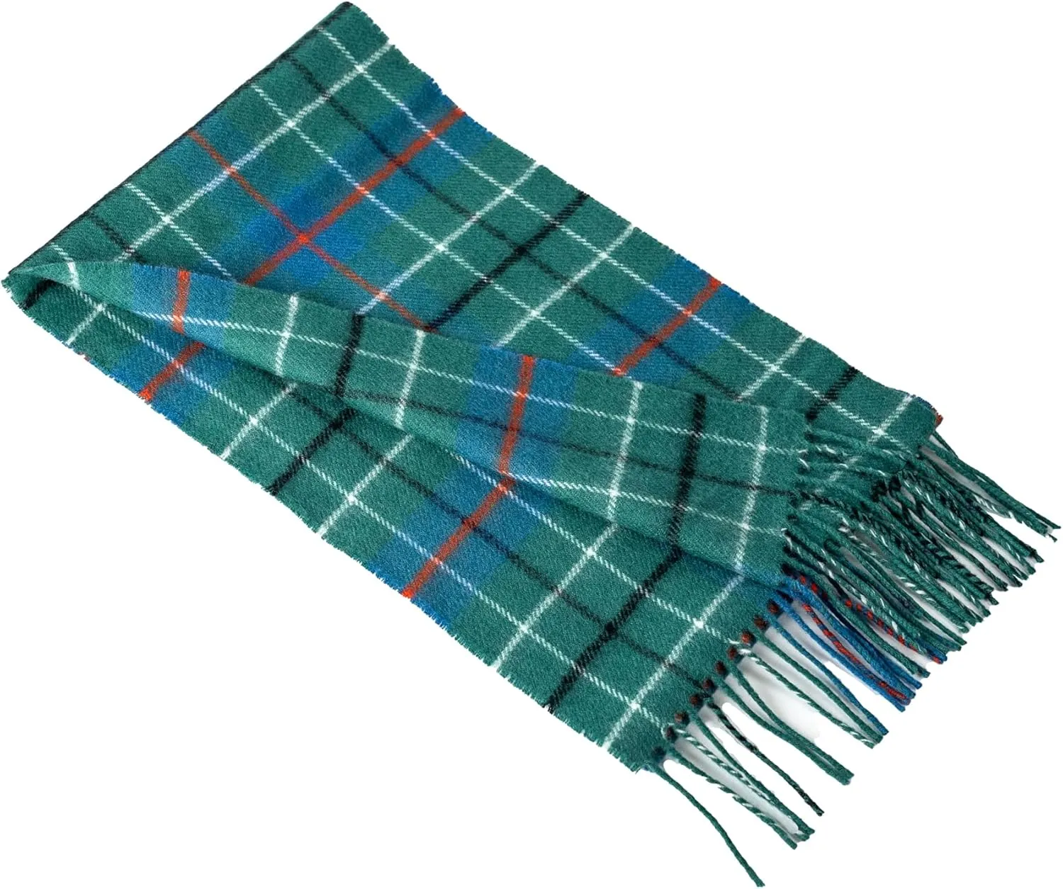 Briomhar Tartan Plaid Wool Scottish Scarf - 100% Lambswool Made in Scotland, Perfect Winter Scarf for Cold Weather