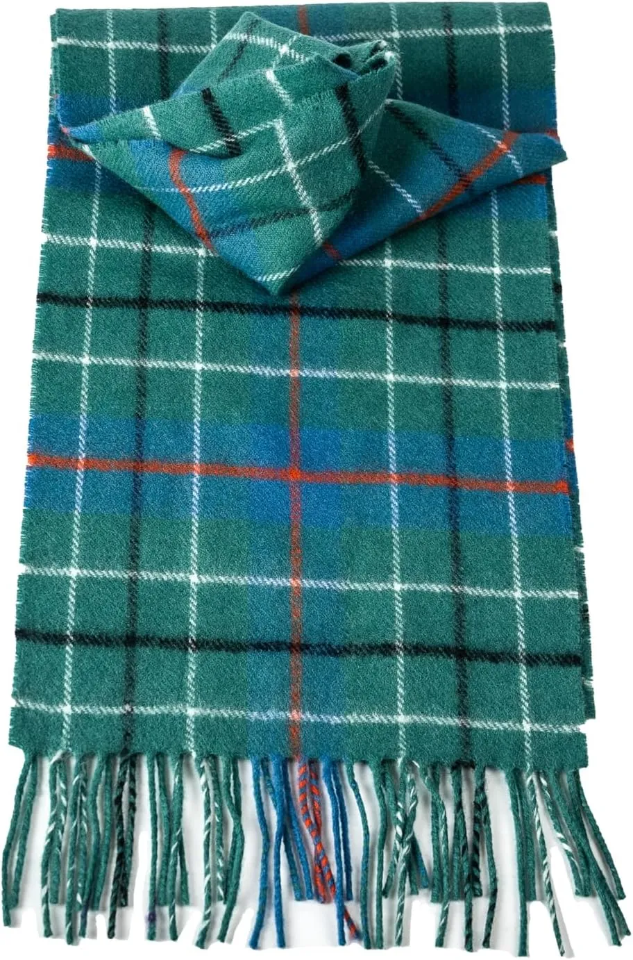 Briomhar Tartan Plaid Wool Scottish Scarf - 100% Lambswool Made in Scotland, Perfect Winter Scarf for Cold Weather