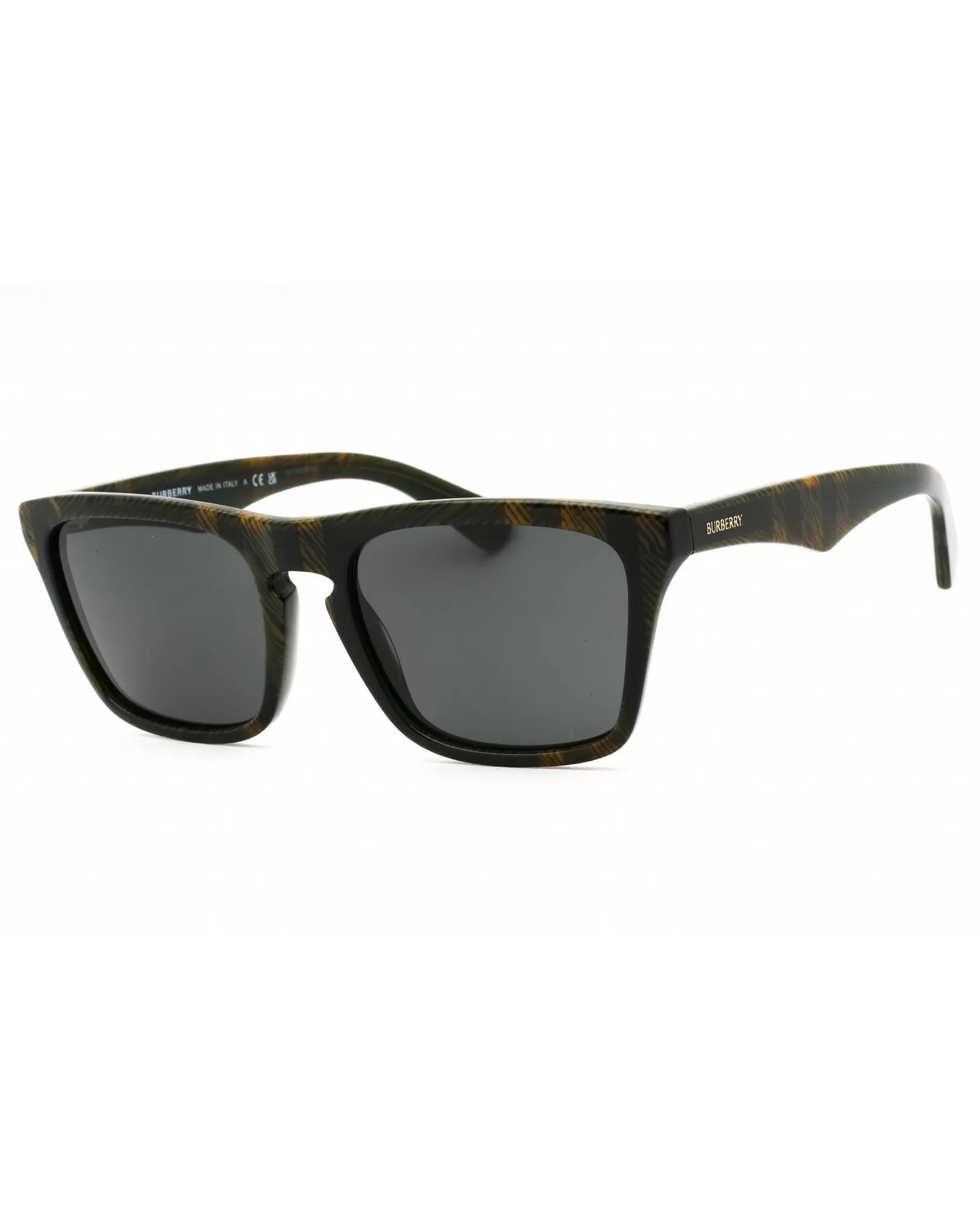 Burberry  Sunglasses NY576109 Green Plaid Pattern Designer Square Sunglasses for Men and Women