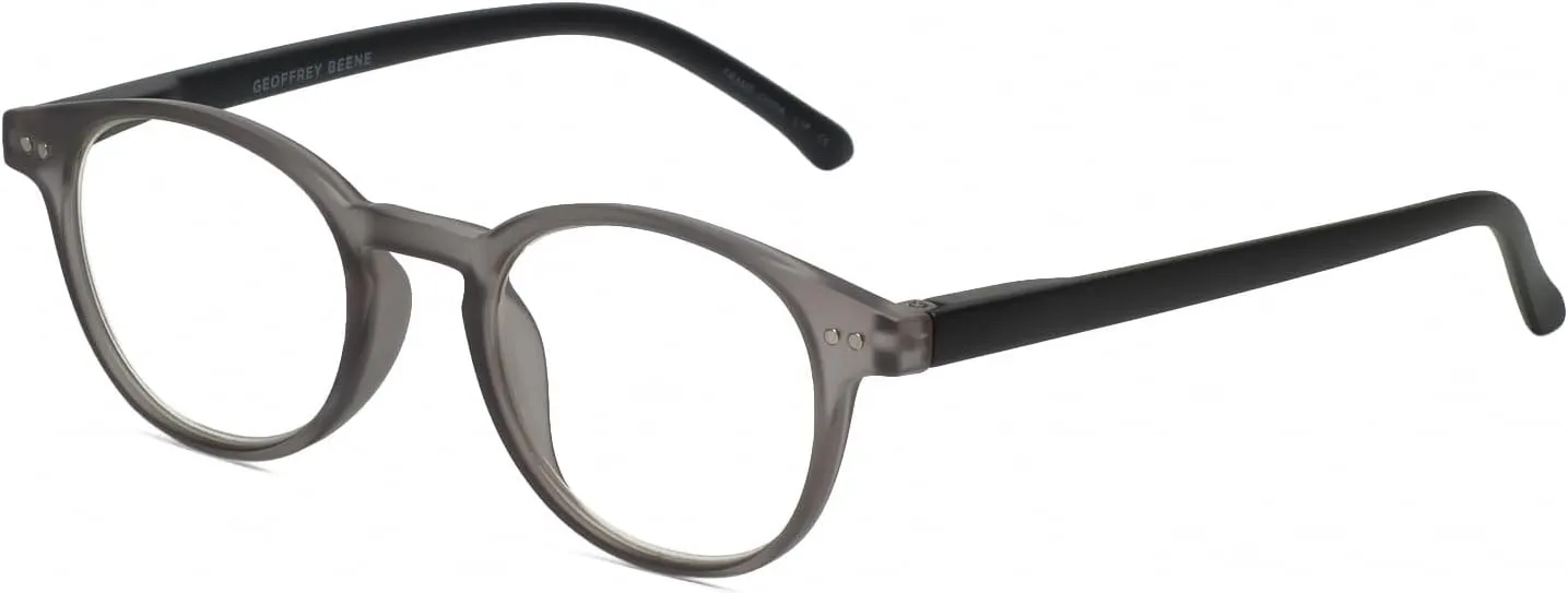 Calabria Beene GBR004 Designer Oval Reading Glasses Blue Light Blocking or Clear Lens Mens Stylish Readers Trendy Eyeglasses
