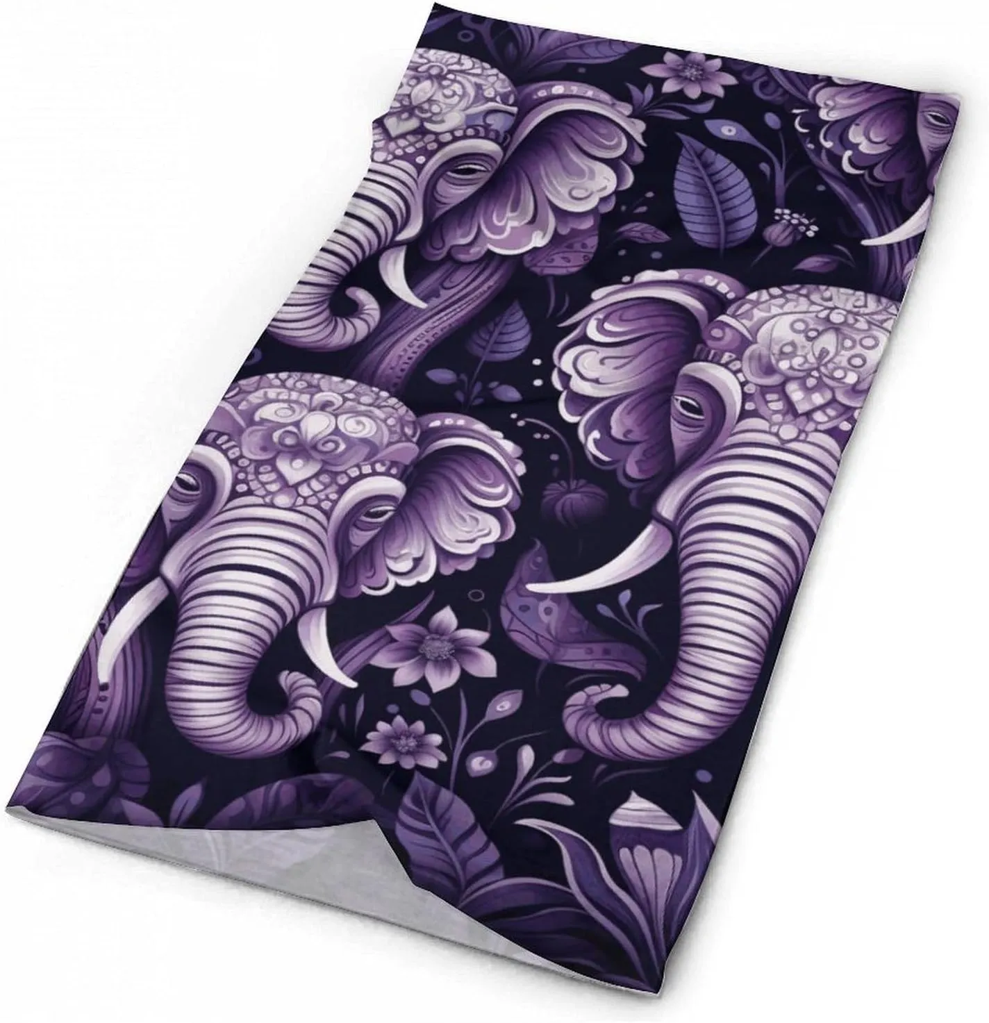 Cartoon Cute Elephant Face Mask for Cold Weather Neck Gaiter Scarf Windproof Bandana for Men Women Elastic Balaclava Headbands for Motorcycle Cycling Riding Skiing Party