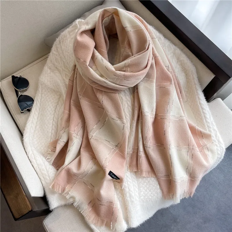 Casual Plaid Scarf