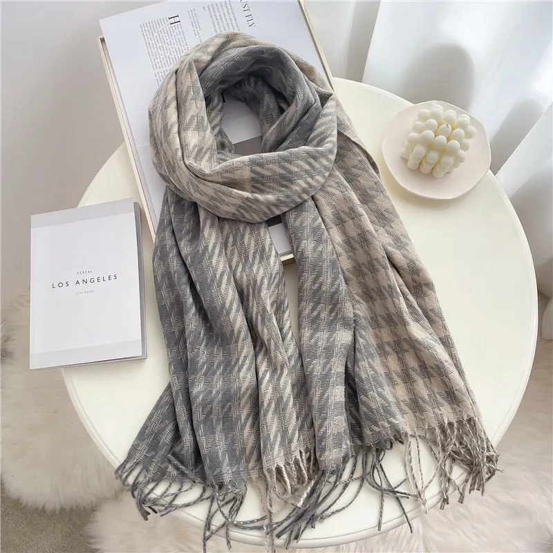 Casual Plaid Scarf