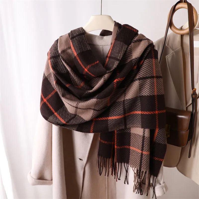 Casual Plaid Scarf