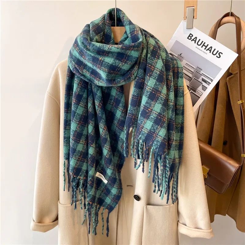 Casual Plaid Scarf