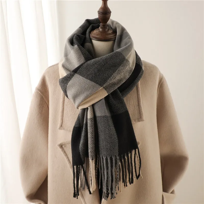 Casual Plaid Scarf