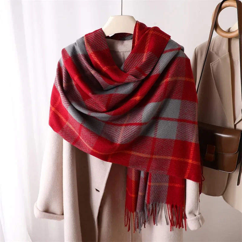 Casual Plaid Scarf