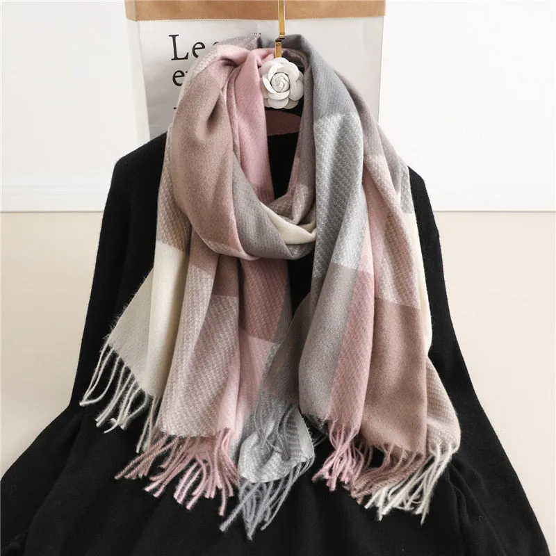 Casual Plaid Scarf