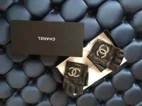 Chanel embellished fingerless gloves