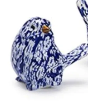 CHINOISERIE BLUE ROBIN DECORATIVE BIRD