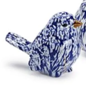 CHINOISERIE BLUE ROBIN DECORATIVE BIRD
