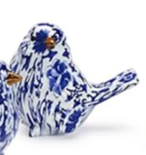 CHINOISERIE BLUE ROBIN DECORATIVE BIRD
