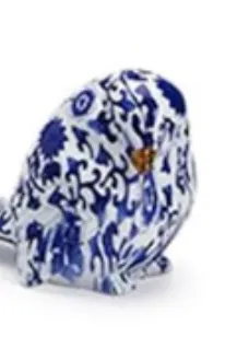 CHINOISERIE BLUE ROBIN DECORATIVE BIRD