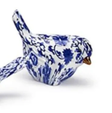 CHINOISERIE BLUE ROBIN DECORATIVE BIRD