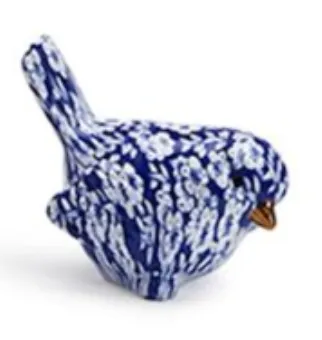 CHINOISERIE BLUE ROBIN DECORATIVE BIRD